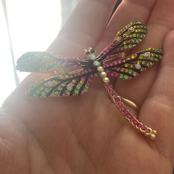 Colorful Dragonfly Brooch - Picture 2 of 7
